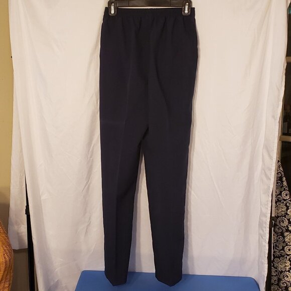 Ladies BLAIR Elastic Waistband Pants in Navy Blue - 8 - Picture 2 of 3